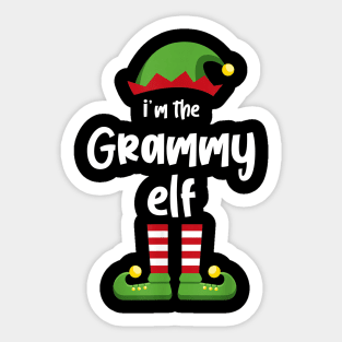 I'm The Grammy Elf Family Matching Christmas Pajama Gifts Sticker